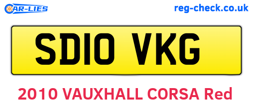 SD10VKG are the vehicle registration plates.