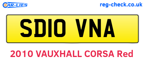 SD10VNA are the vehicle registration plates.