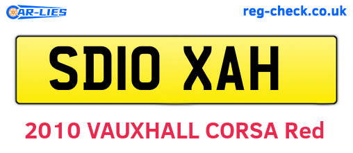 SD10XAH are the vehicle registration plates.