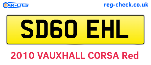 SD60EHL are the vehicle registration plates.