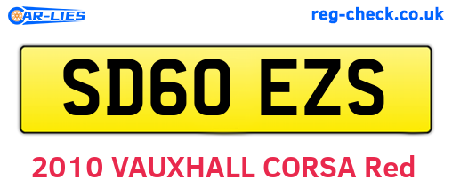 SD60EZS are the vehicle registration plates.