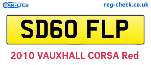 SD60FLP are the vehicle registration plates.