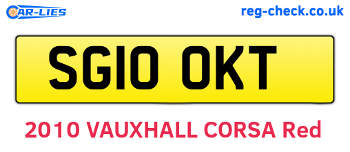 SG10OKT are the vehicle registration plates.