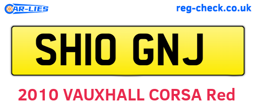 SH10GNJ are the vehicle registration plates.