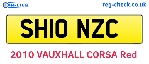 SH10NZC are the vehicle registration plates.
