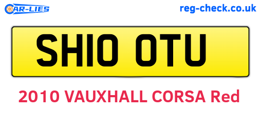 SH10OTU are the vehicle registration plates.