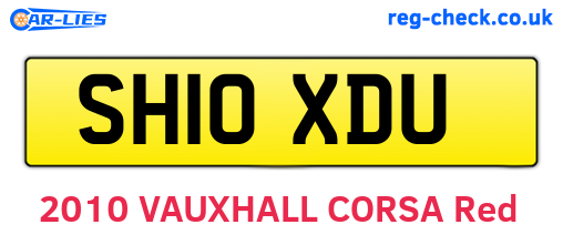 SH10XDU are the vehicle registration plates.