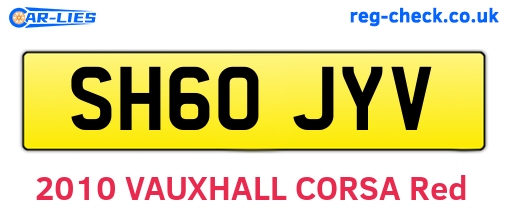 SH60JYV are the vehicle registration plates.
