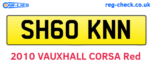 SH60KNN are the vehicle registration plates.