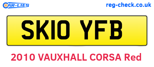 SK10YFB are the vehicle registration plates.