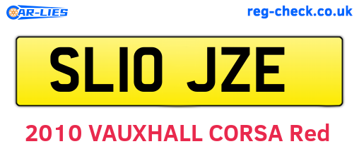 SL10JZE are the vehicle registration plates.