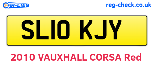 SL10KJY are the vehicle registration plates.