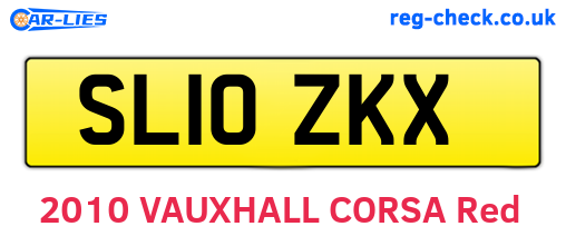 SL10ZKX are the vehicle registration plates.