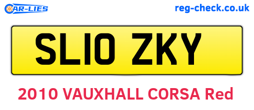 SL10ZKY are the vehicle registration plates.