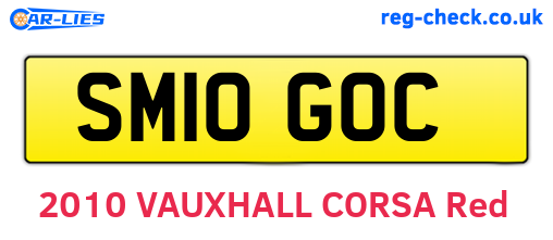 SM10GOC are the vehicle registration plates.