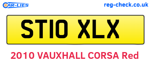 ST10XLX are the vehicle registration plates.
