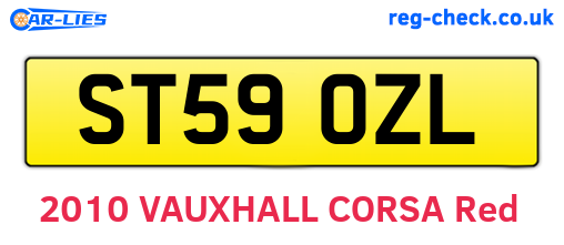 ST59OZL are the vehicle registration plates.