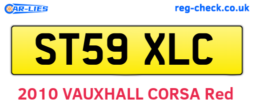 ST59XLC are the vehicle registration plates.