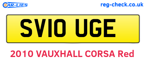 SV10UGE are the vehicle registration plates.