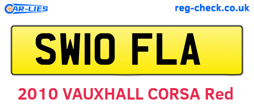 SW10FLA are the vehicle registration plates.