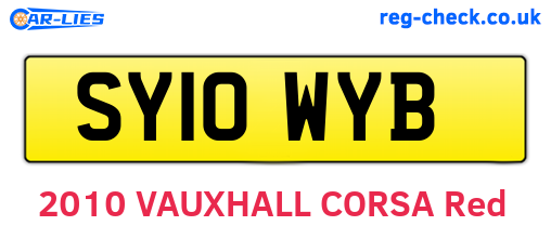 SY10WYB are the vehicle registration plates.