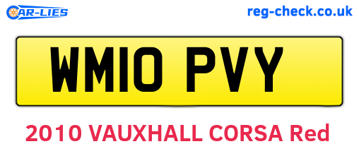 WM10PVY are the vehicle registration plates.