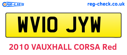 WV10JYW are the vehicle registration plates.