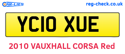YC10XUE are the vehicle registration plates.