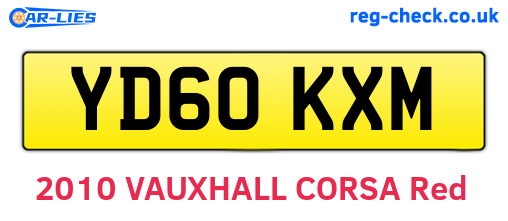 YD60KXM are the vehicle registration plates.
