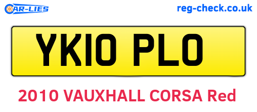 YK10PLO are the vehicle registration plates.