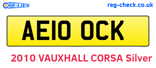 AE10OCK are the vehicle registration plates.