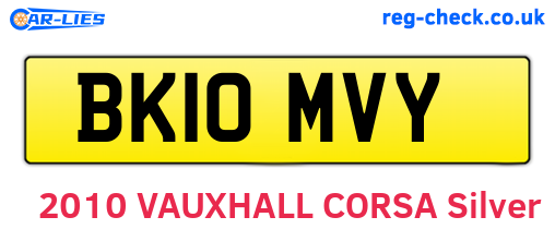 BK10MVY are the vehicle registration plates.