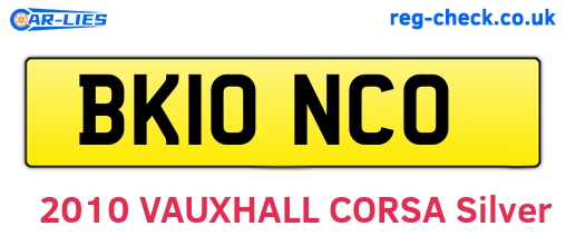 BK10NCO are the vehicle registration plates.