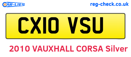 CX10VSU are the vehicle registration plates.
