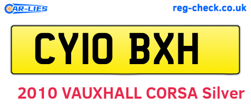 CY10BXH are the vehicle registration plates.
