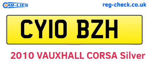 CY10BZH are the vehicle registration plates.