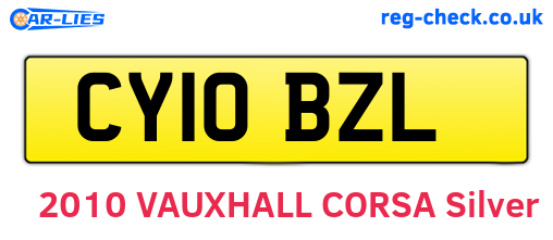 CY10BZL are the vehicle registration plates.