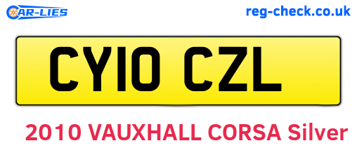 CY10CZL are the vehicle registration plates.