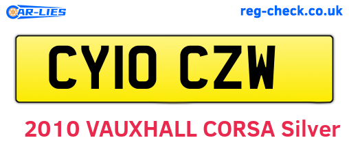 CY10CZW are the vehicle registration plates.