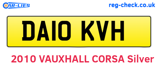 DA10KVH are the vehicle registration plates.