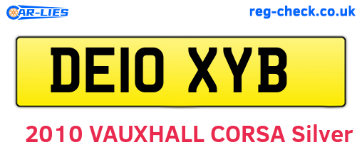 DE10XYB are the vehicle registration plates.