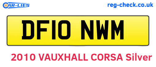DF10NWM are the vehicle registration plates.