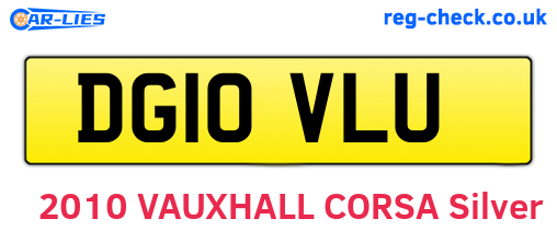 DG10VLU are the vehicle registration plates.
