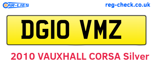 DG10VMZ are the vehicle registration plates.