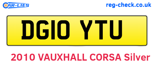 DG10YTU are the vehicle registration plates.