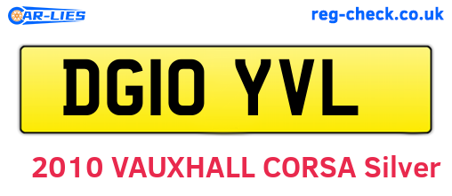 DG10YVL are the vehicle registration plates.
