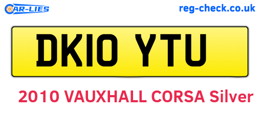 DK10YTU are the vehicle registration plates.