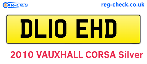 DL10EHD are the vehicle registration plates.