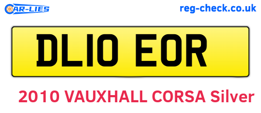 DL10EOR are the vehicle registration plates.