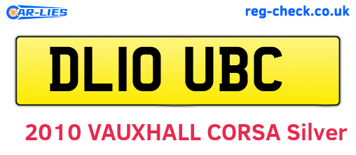 DL10UBC are the vehicle registration plates.